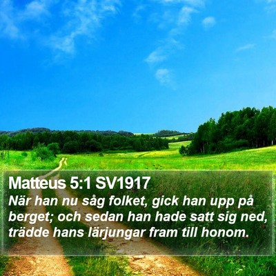 Matteus 5:1 SV1917 Bible Verse Image