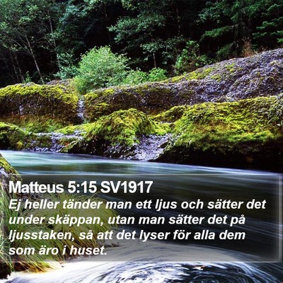 Matteus 5:15 SV1917 Bible Verse Image