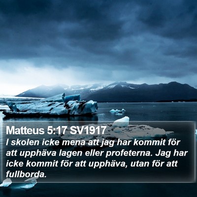 Matteus 5:17 SV1917 Bible Verse Image