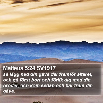 Matteus 5:24 SV1917 Bible Verse Image