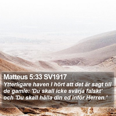 Matteus 5:33 SV1917 Bible Verse Image