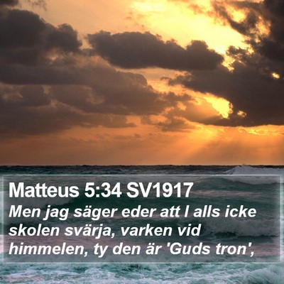 Matteus 5:34 SV1917 Bible Verse Image