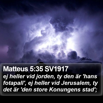 Matteus 5:35 SV1917 Bible Verse Image