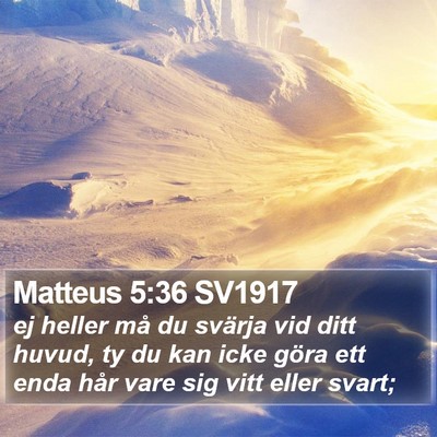Matteus 5:36 SV1917 Bible Verse Image