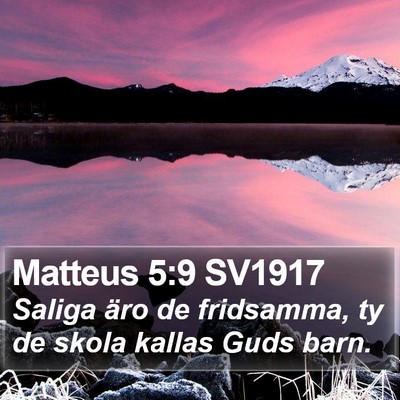 Matteus 5:9 SV1917 Bible Verse Image