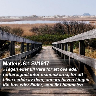 Matteus 6:1 SV1917 Bible Verse Image
