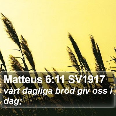 Matteus 6:11 SV1917 Bible Verse Image