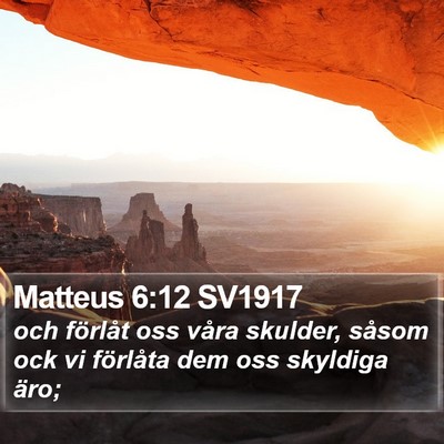 Matteus 6:12 SV1917 Bible Verse Image