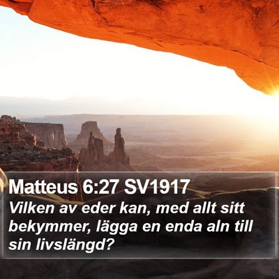 Matteus 6:27 SV1917 Bible Verse Image