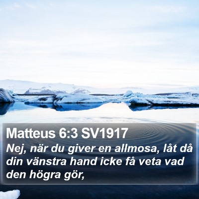 Matteus 6:3 SV1917 Bible Verse Image
