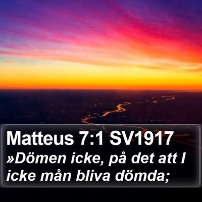 Matteus 7:1 SV1917 Bible Verse Image