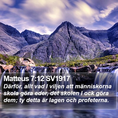 Matteus 7:12 SV1917 Bible Verse Image