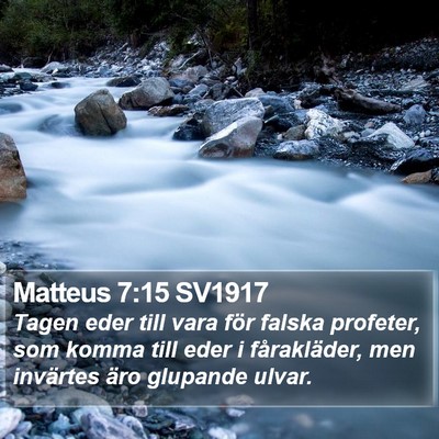 Matteus 7:15 SV1917 Bible Verse Image