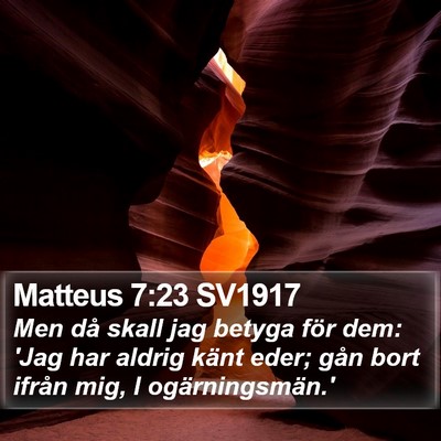 Matteus 7:23 SV1917 Bible Verse Image