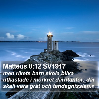 Matteus 8:12 SV1917 Bible Verse Image