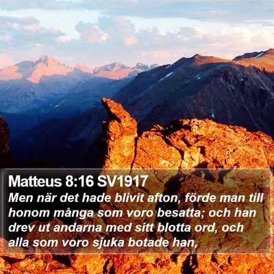 Matteus 8:16 SV1917 Bible Verse Image