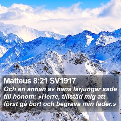 Matteus 8:21 SV1917 Bible Verse Image