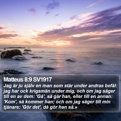 Matteus 8:9 SV1917 Bible Verse Image
