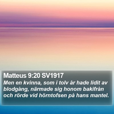 Matteus 9:20 SV1917 Bible Verse Image