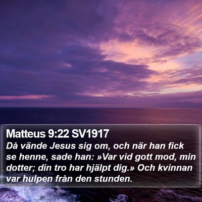 Matteus 9:22 SV1917 Bible Verse Image