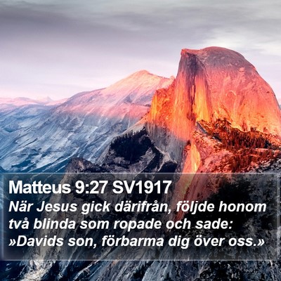 Matteus 9:27 SV1917 Bible Verse Image