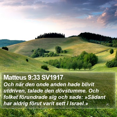Matteus 9:33 SV1917 Bible Verse Image