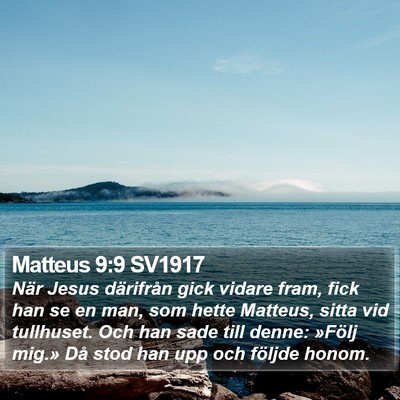 Matteus 9:9 SV1917 Bible Verse Image