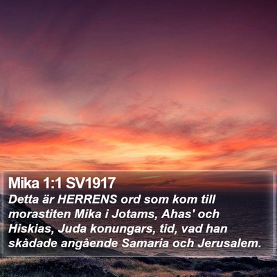 Mika 1:1 SV1917 Bible Verse Image