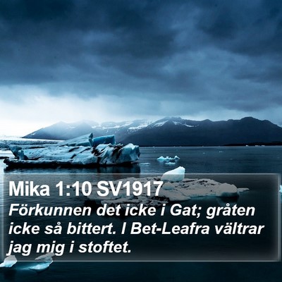 Mika 1:10 SV1917 Bible Verse Image
