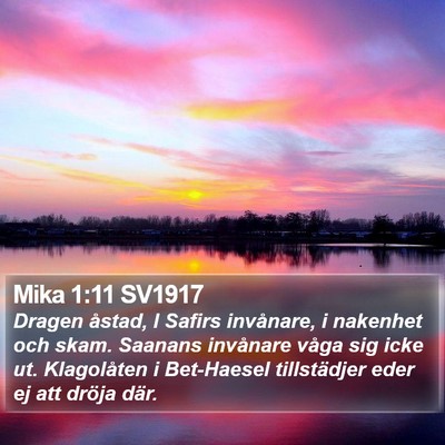 Mika 1:11 SV1917 Bible Verse Image