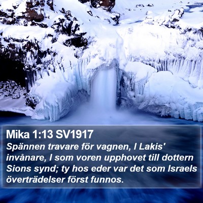 Mika 1:13 SV1917 Bible Verse Image