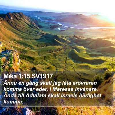 Mika 1:15 SV1917 Bible Verse Image