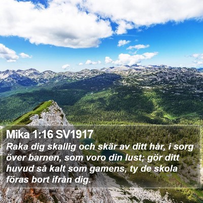 Mika 1:16 SV1917 Bible Verse Image