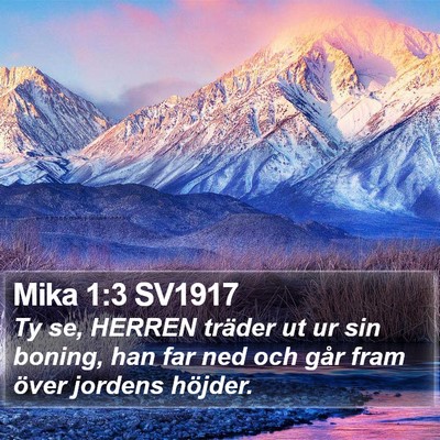 Mika 1:3 SV1917 Bible Verse Image