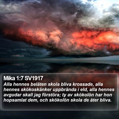 Mika 1:7 SV1917 Bible Verse Image