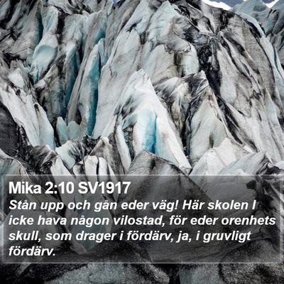 Mika 2:10 SV1917 Bible Verse Image