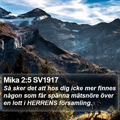 Mika 2:5 SV1917 Bible Verse Image