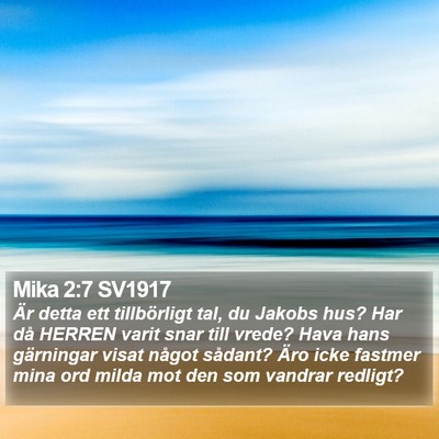 Mika 2:7 SV1917 Bible Verse Image