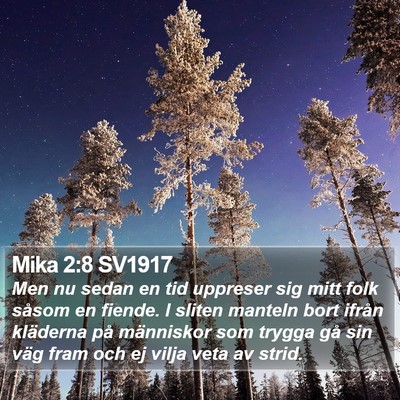 Mika 2:8 SV1917 Bible Verse Image