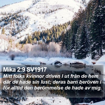 Mika 2:9 SV1917 Bible Verse Image