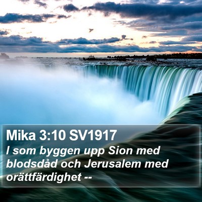 Mika 3:10 SV1917 Bible Verse Image