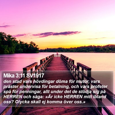 Mika 3:11 SV1917 Bible Verse Image