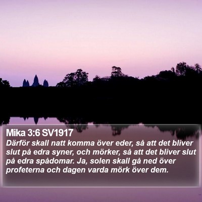 Mika 3:6 SV1917 Bible Verse Image