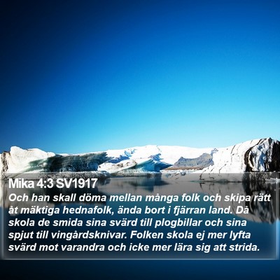 Mika 4:3 SV1917 Bible Verse Image