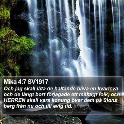Mika 4:7 SV1917 Bible Verse Image
