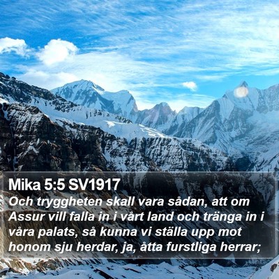 Mika 5:5 SV1917 Bible Verse Image