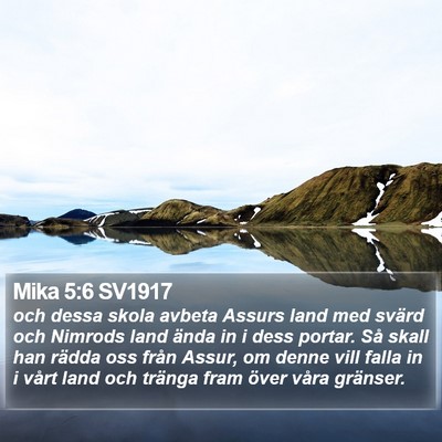 Mika 5:6 SV1917 Bible Verse Image