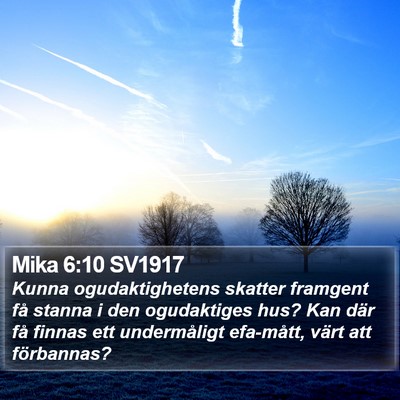 Mika 6:10 SV1917 Bible Verse Image
