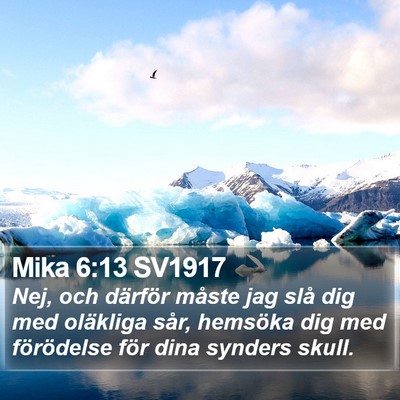 Mika 6:13 SV1917 Bible Verse Image