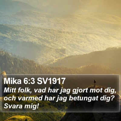 Mika 6:3 SV1917 Bible Verse Image